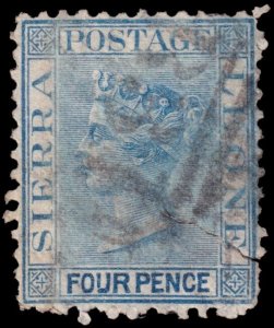 Sierra Leone Scott 9 (1872) Used F, CV $45.00 C