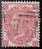 94891L - GREAT BRITAIN - STAMP - SG # 92 Plate 4 - Fine USED-