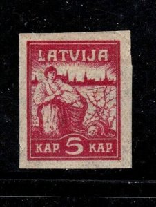 Latvia stamp #49, MLH OG, signed, pelure paper, unwatermarked