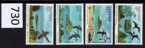 $1 World MNH Stamps (0730), St Lucia, #770-73, Birds and Sea, set of 4 (730), Fr