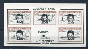 GUERNSEY-SARK JFK SHEET UNMOUNTED MINT