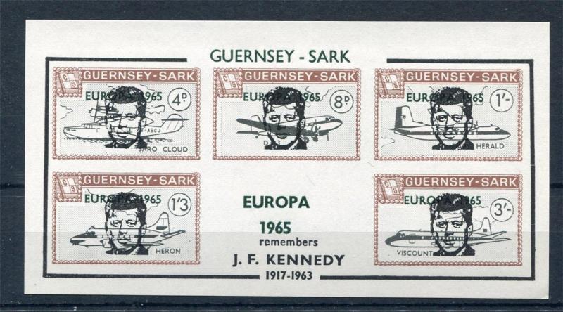 GUERNSEY-SARK JFK SHEET UNMOUNTED MINT 