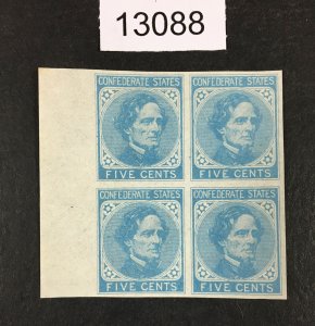 MOMEN: US STAMPS  CSA #6 MINT OG NH BLOCK VF+ $200+ LOT #13088