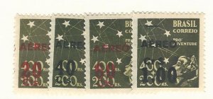 Brazil, Postage Stamp, #C55-C59 Mint NH, 1944