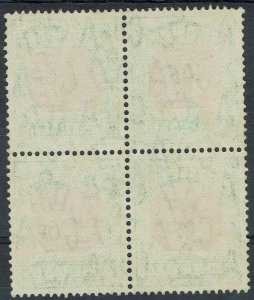 AUSTRALIA 1938 POSTAGE DUE 1/- BLOCK WMK C OF A TYPE D USED