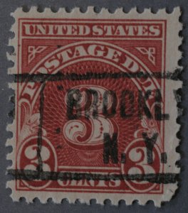 United States #J72 2 Cent Postage Due Used Brooklyn NY Cancel