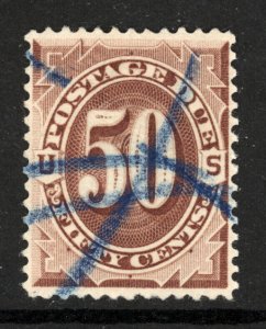 SCOTT J28 1891 50 CENT POSTAGE DUE ISSUE USED F-VF CAT $150!