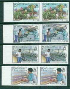 Montserrat 1985 Cotton Industry IMPERF pairs MUH lot68664