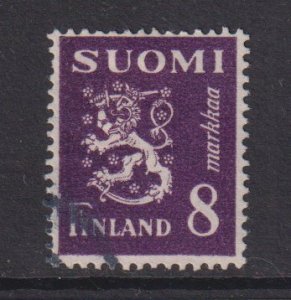 Finland    #176H  used  1946   Lion   8m  purple