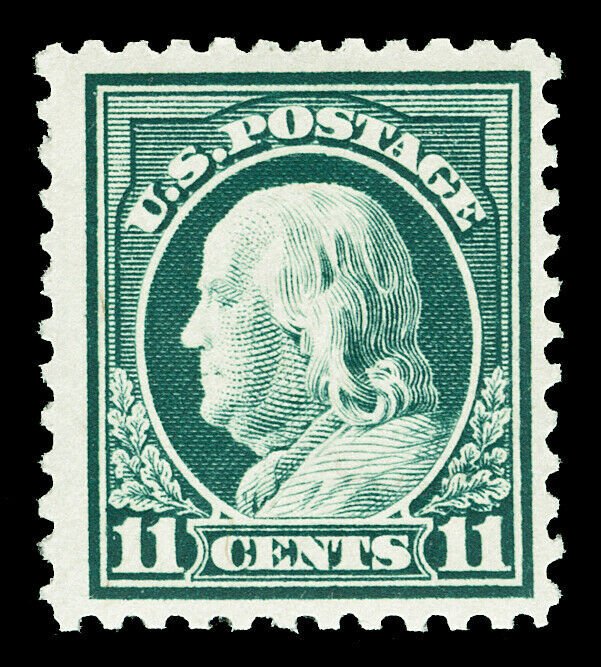 Scott 511 1917 11c Light Green Franklin Perf 11 Issue Mint F-VF OG NH Cat $17