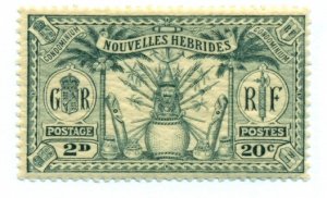 New Hebrides, French 1925 #45 MH SCV(2022) = $4.25