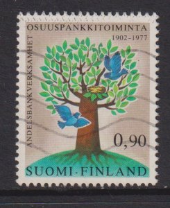 Finland    #598 used  1977  tree birds and nests