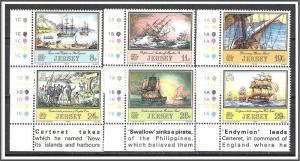 Jersey #300-305 Capt Philippe de Carteret Anniversary MNH