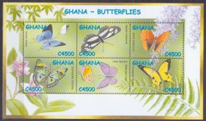 2002 Ghana 3479-3484KL Butterflies 10,00 €