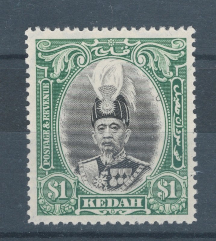 Malaya States - Kedah 1937 Sultan Abdul Hamid Halim Shah $1 Scott # 52 MH