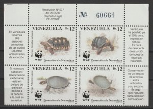 VENEZUELA 1992 WWF SG 2969/72 MNH