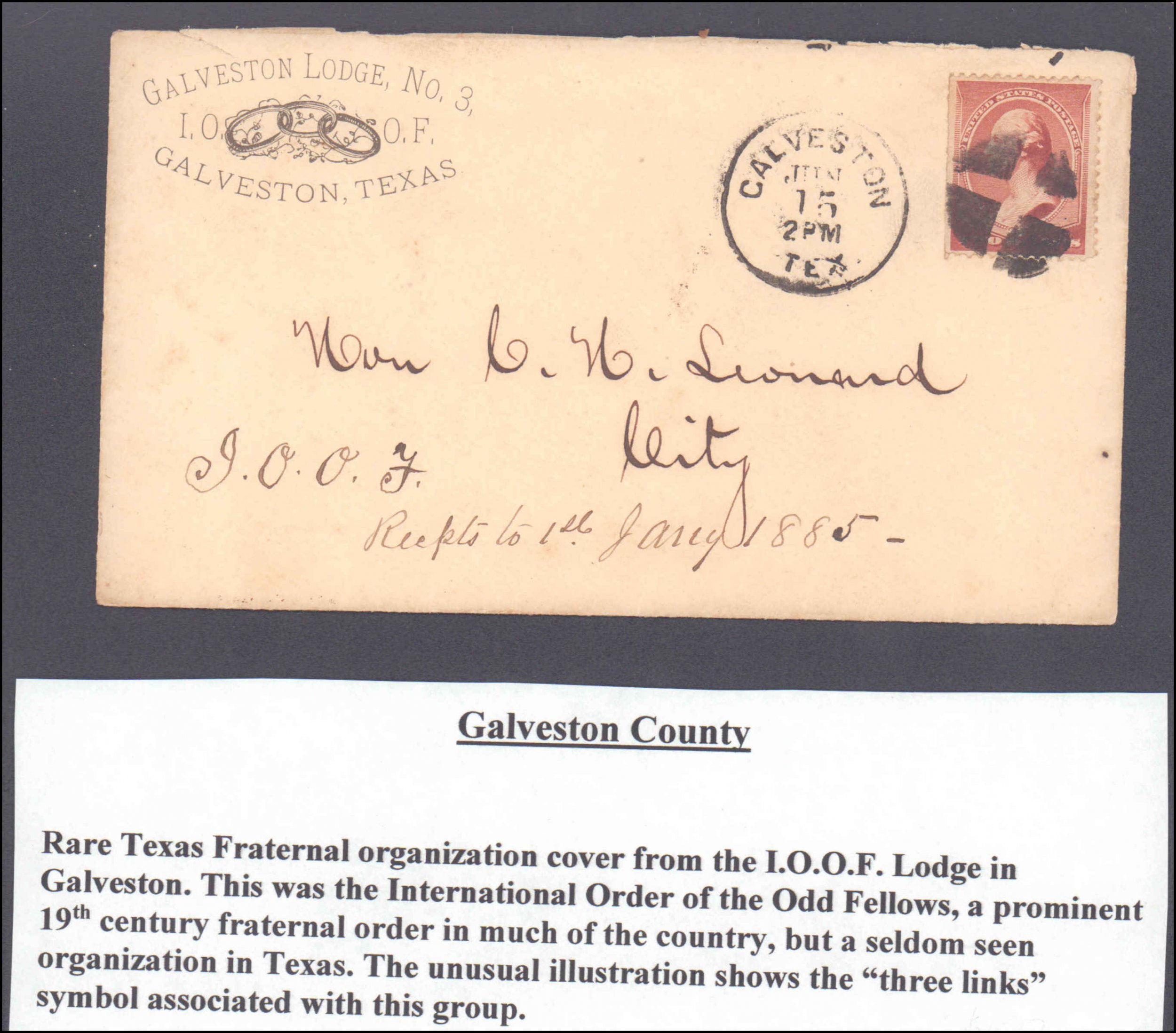 Galveston County Galveston, Fraternal Order Advertisement ( Postal