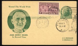 United States, Flight Covers, 1930 Mears and Brown non-stop air mail flight c...