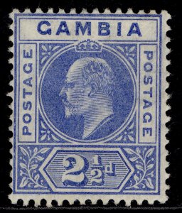 GAMBIA EDVII SG60, 2½d bright blue, M MINT. Cat £18.