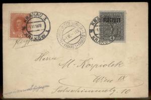 Austria 1918 1st Airmail Cover Wien Vienna Krakau Cracow Poland 91007