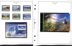 New Zealand Stamp Collection on 12 Minkus Specialty Pages Mint NH, 1999-2000