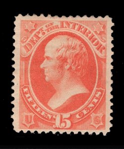 MOMEN: US STAMPS #O102 SOFT POROUS PAPER OFFICIAL MINT OG H VF $400 LOT #86436*