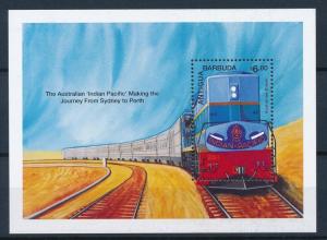 [61507] Antigua & Barbua 1995 Railway Train Elsenbahn Chemin De Fer Sheet MNH