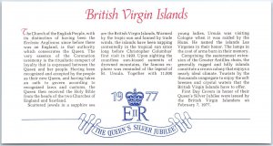 WESTMINSTER COLLECTORS SOCIETY QE II SILVER JUBILEE 1977 BRITISH VIRGIN ISLANDS