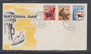 Papua New Guinea #352-54 (1972 National Day set) unaddressed cachet FDC