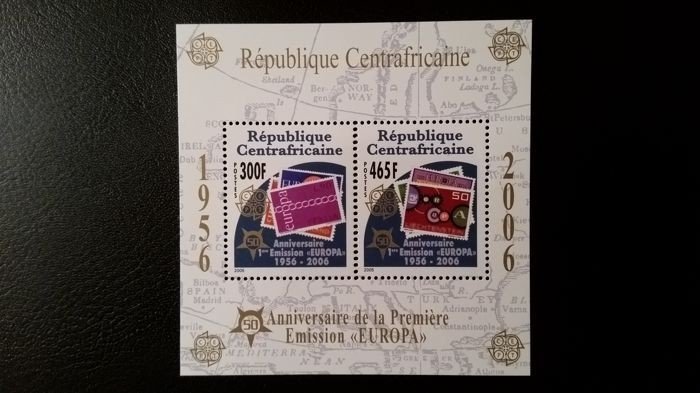 50th anniversary of EUROPA stamps - Central African Republic complete 6xBl **MNH