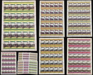 TUVALU Trains Locomotives Sheets x 6 MNH(300 Stamps) (BLK50 )