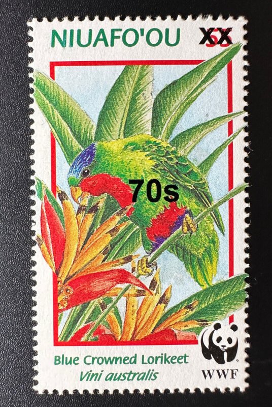 Niuafo'ou 1998 / 2010 Mi. 327 WWF Fauna Overprint Crowned Lorikeet Bird Parrot