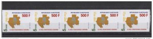 2014 Gabon Mi. 2009 Omar Bongo Ondimba 500F MNH 1715 Adhesive Adhesive Roulette**-