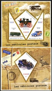 Mali 2013 Postal Cars Sheet + S/S MNH