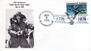 50TH ANNIVERSARY BYRD'S POLAR FLIGHT - DENVER, CO  1976   FDC17797