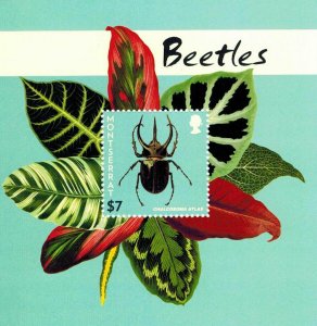 Montserrat - 2015 Chalcosoma Atlas Beetles  - Souvenir Sheet - MNH