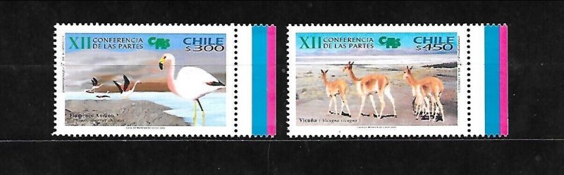 CHILE Sc 1410-11 NH issue of 2002 - BIRDS & ANIMALS 