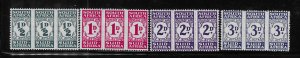 SOUTH AFRICA SCOTT #J30-J33 1943-44 POSTAGE DUES - MINT HINGED