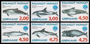 Greenland Scott 329-334 (1998) Mint NH VF Complete Set, CV $9.90 C