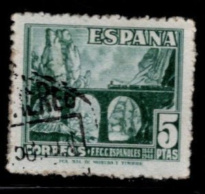 Spain Scott 759 Used train on Bridge stamp