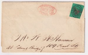 20L2 Boyd's City Express, Dec 9 (1844), Outer folded letter. Red free. CV $450