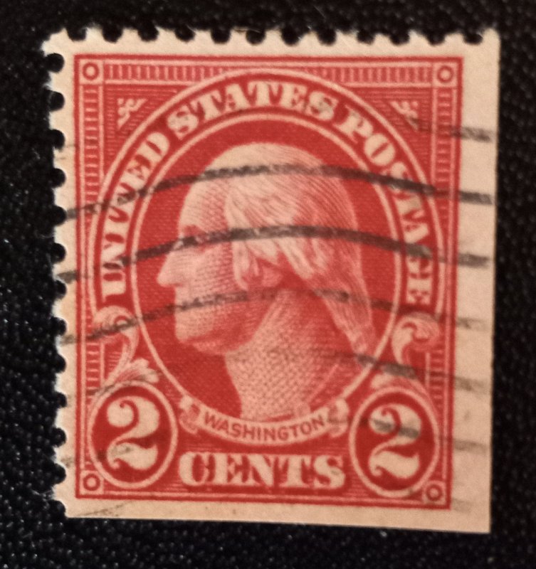 US 634 USED (SINGLE) CORNER STAMP / FROM BOOKLET PANE VF