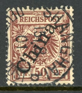 China 1898 Germany 50 Pfenning Michel 6 II (Sc #6) Shanghai Cancel E685