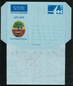 GB 1975 Scotland City of Glasgow Airletter. SPECIMEN overprint