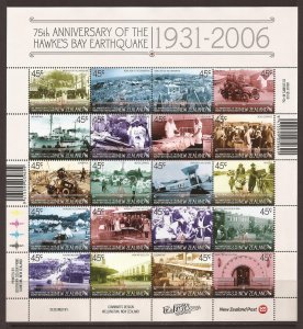 2006 New Zealand - Sc 2061 - used VF - Mini Sheet - Hawke's Bay Earthquake