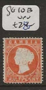 GAMBIA   SG10B   QV   1/2D   RED SON CDS   VFU   P0329H