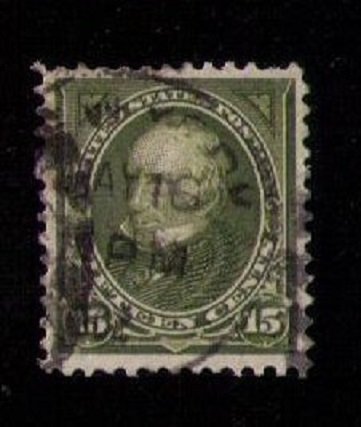 US Sc 259 Used Clay Color Indigo 15c VF CV $70.00