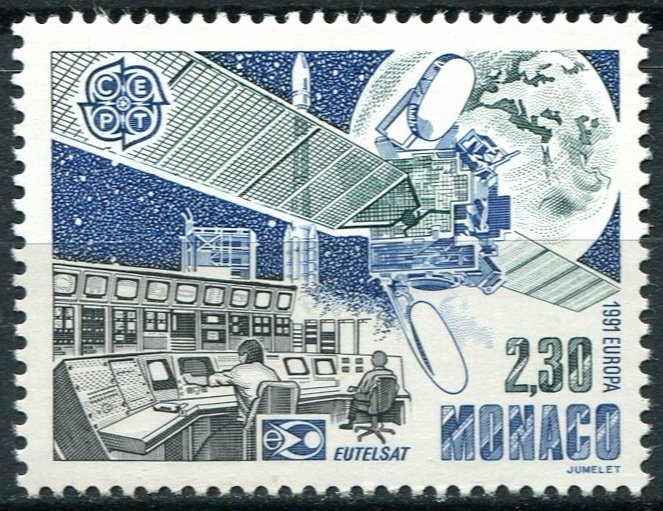 Monaco Sc#1760 MNH, 2.30f multi, Europa (C.E.P.T.) 1991 - Europe in Space (1991)