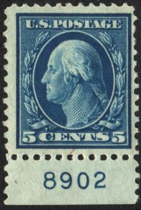 SC#504 5¢ Washington Plate Single (1917) MNH