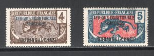 Ubangi-Shari  #43-44   VF/XF, Used, Overprinted in Blue, Black ...... 6660012